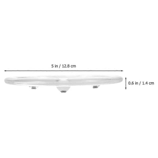 3 stk Runde Glass Lysestakebrett Duftlysfat for Bankett Middagsselskap