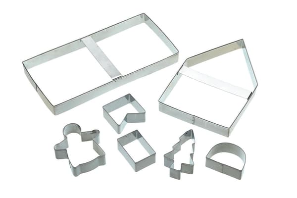 Peberkagehus Form Pressform Støbeform Jul Hus Bageform - Kitchencraf Metall utseende silver