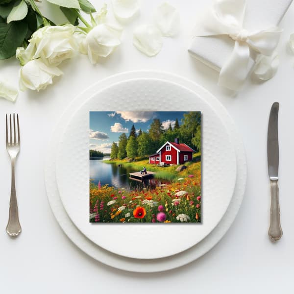 Servietter Småland 33x33 cm 20-pak multifärg multicolor