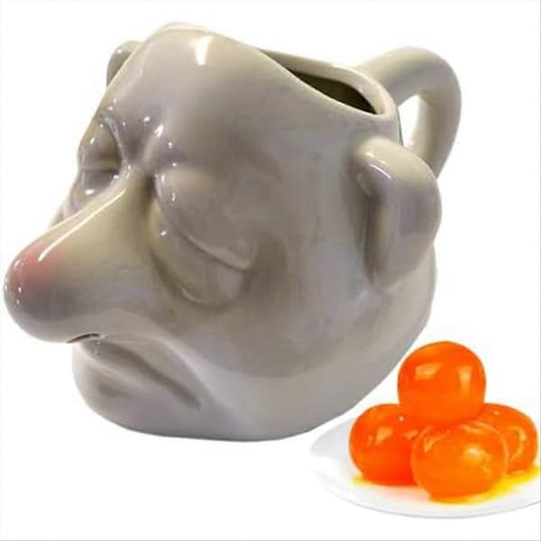 Bogey Man Egg Separator, Snot-Nose, Ceramic Yolk Separator, Funny Kitchen Utensils for Bakery, Approx.