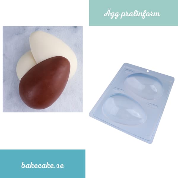 Pralinform Egg 250g Sjokoladeform - BWB 141 Transparent transparent