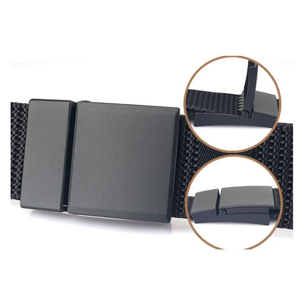 Svart herr bälte i nylon, 120 cm