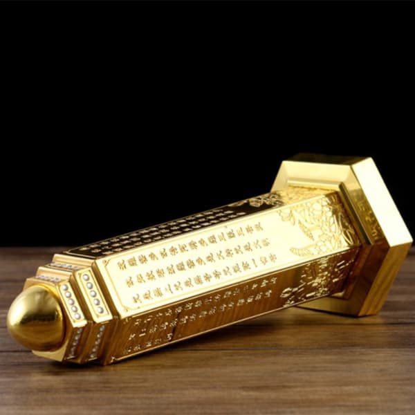 Buddhistisk Feng Shui Messing Fem Element Pagode Amulet Pagode Himmel C
