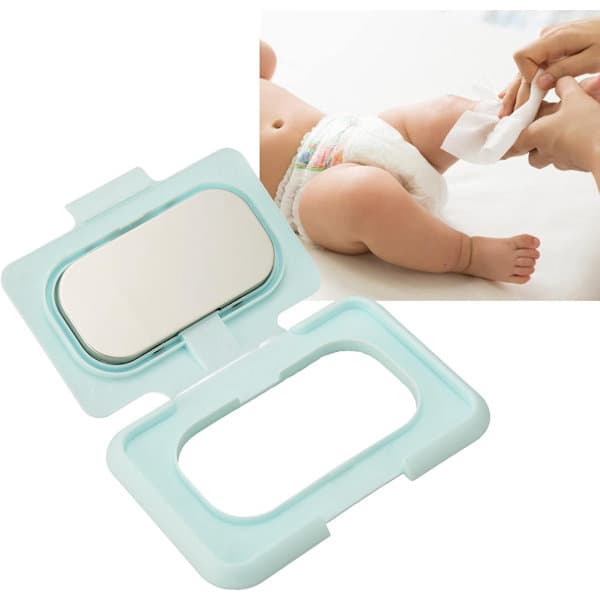 Portable Wet Wipe Warmer, Ultra-Thin USB Hot Wipe Dispenser, Constant Temperature, Light Blue