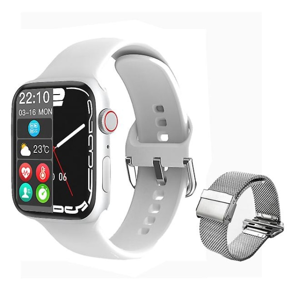 2023 Smart Watch Til Apple Smartwatch Series 8 HD-skærm Sport Puls Fitness Tracker Bluetooth Call Mænd Kvinder Smartwatch white and YinBXG