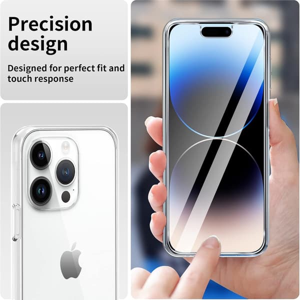 iPhone 14 Pro Case, Silicone TPU Clear Film Case, Shockproof iPhone 14 Pro Case 6.7 inch