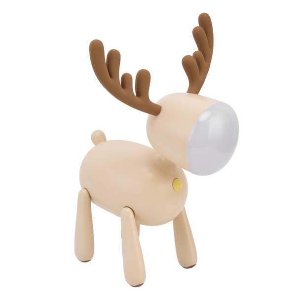 LED Night Light Moose for Children, USB Rechargeable, Warm White, for Reading and Learning