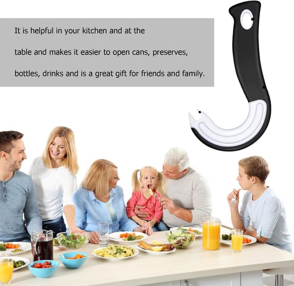 Ring Pull Can Opener, Burköppnare, Låsbara Ringöppnare Öppnar Burkar, Ergonomisk Design, Kontrollerad Dragning, Öppnar Burkar med Lätthet