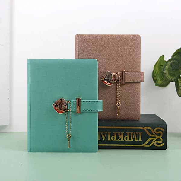 1 Secret Diary with Heart Lock and Key, Pink