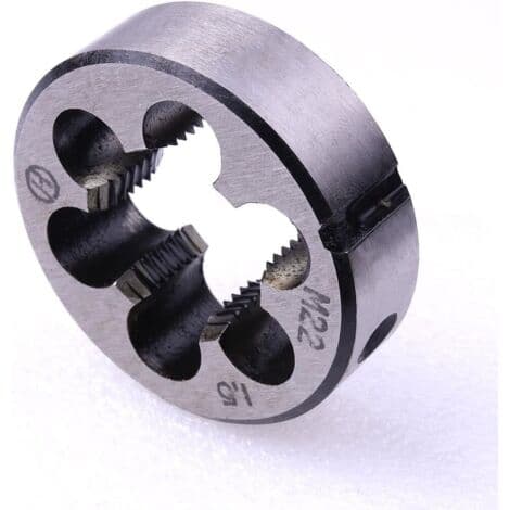Metrisk gevindbakke M22 x 1,5 mm, lige, 1 stk.