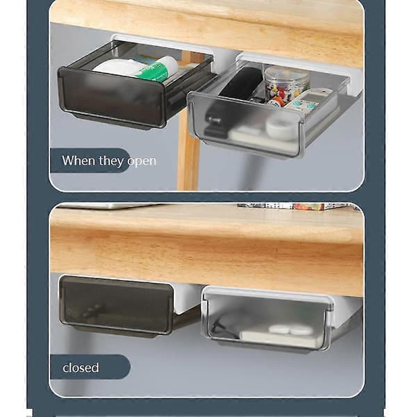 Desktop Storage Boxes, Small Invisible Drawer Box for Student Dormitory Desk, Home Office Stationery Organizer B