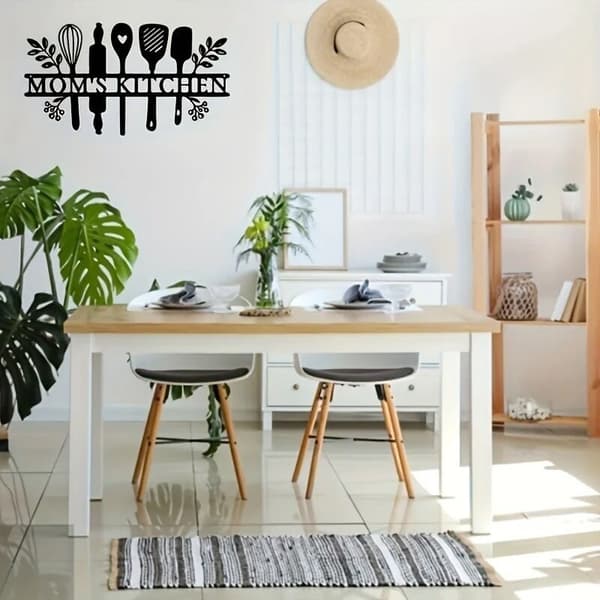 Metal wall decor, openwork wall art with musical notes and guitars, 35 x 19 cm, for kitchen and dining room