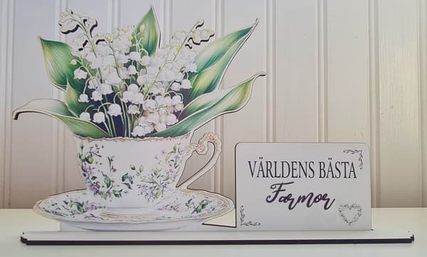 Verdens bedste Bedstemor – Gave med Liljekonval i Tekop 190