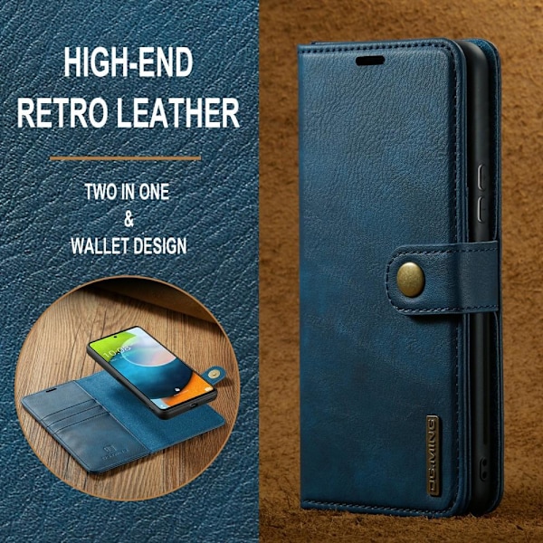 DG MING Samsung A53 5G 2-i-1 Magnetisk Wallet Case - Blå Blå