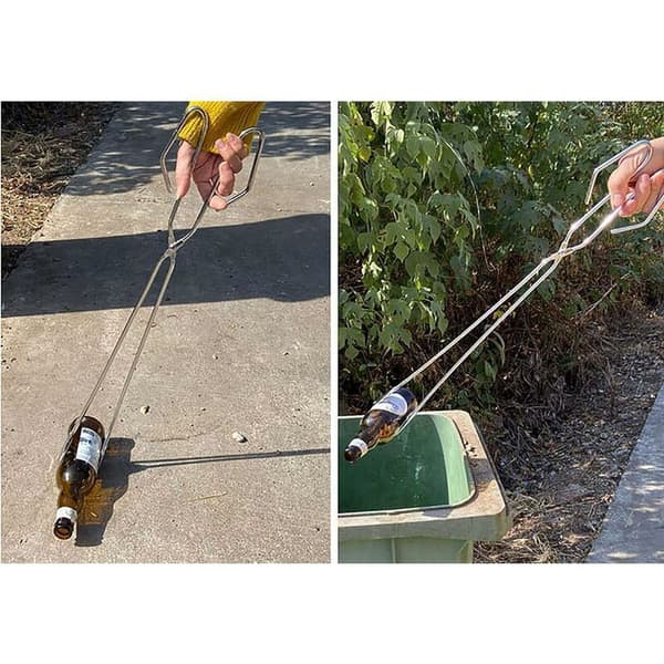 Trash Picker Tongs Scissors Trash Picker Clip with Long Handle, 32cm, Sunny