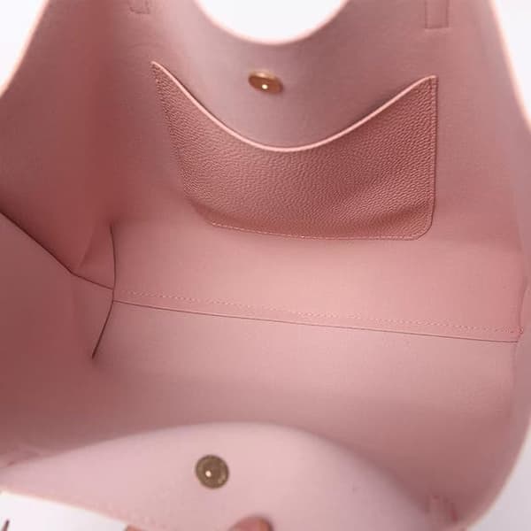 Women's Tote Bag, Soft PU Leather with Large Capacity (Pink)