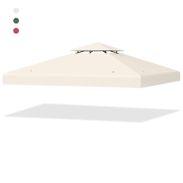 Pavillonens ekstra tag 3x3m, to niveauer, beige