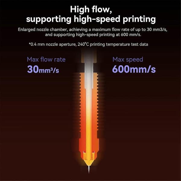 Quick-Change Nozzle Kit for K1C, Ender3 V3 / Plus 3D Printers, High-Flow Integrated Tri-Metal Nozzle and Heat Break