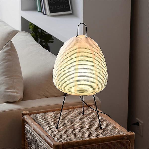 Japansk Ris Papperslykta LED Bordslampa Vardagsrum Sovrum Sängbord Studierum Hotell Hem Stativ