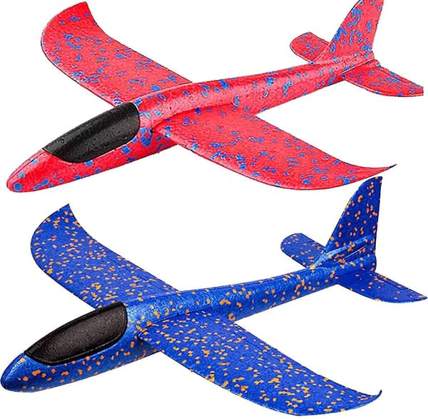 2-pakning skumglidefly, 19 store kastbare leketøyfly for barn-FX-