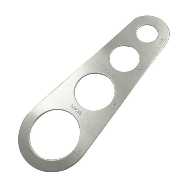 2 X Spaghettimåler Rustfritt 4-hulls rustfritt stål Husholdningspastamåler for kjøkken