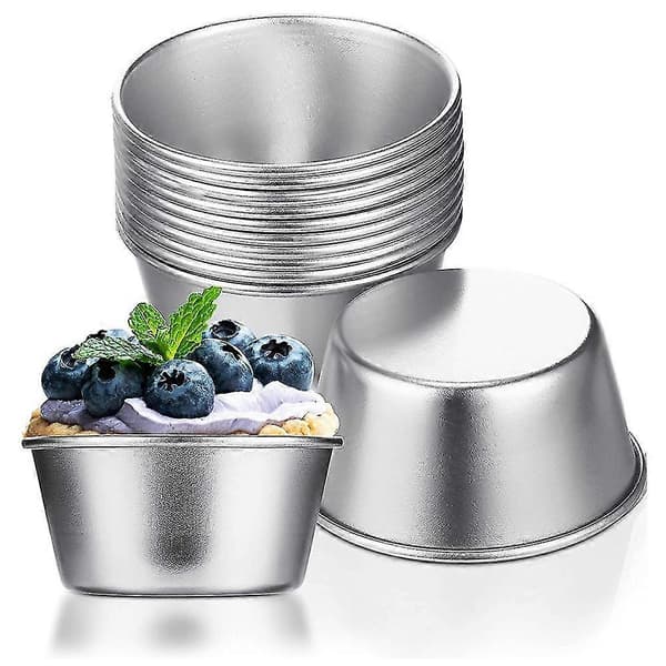 12 Stykker Individuelle Forme Puddingforme Kobber Mini Chokolade Smelteforme Non-stick Muffin Forme Kageform