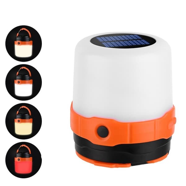 Solar Camping Lamp, Hand-Cranked Lamp, USB Rechargeable Camping Lantern, LED Hanging Tent Light