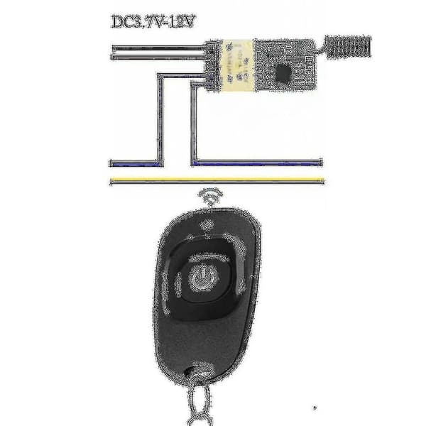 Mini-relay contact with button-saving RF wireless switches DC3.7v-12v 433mhz Small remote switches