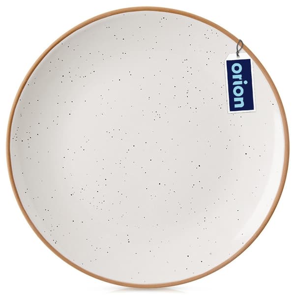 Beige mattallrik i keramik 27 cm