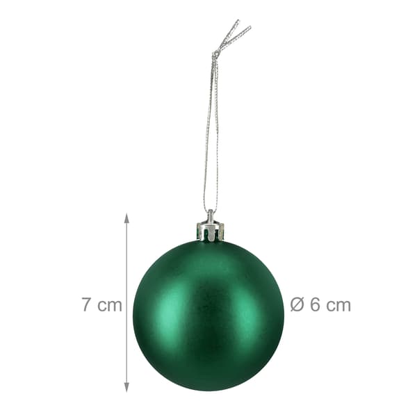 Juletrekulesett, 100 deler, matt/blank/glitter
