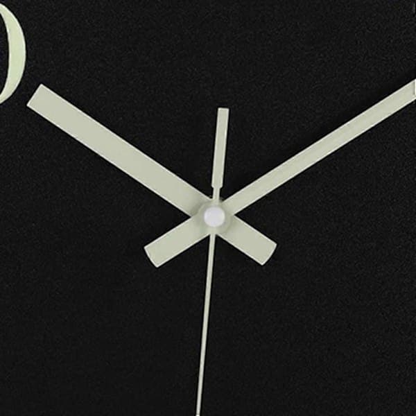 Luminous Wall Clock, 30 cm Silent Battery Operated Non-Ticking Clock, Illuminated Wall Clock Decoration Black
