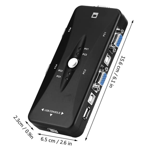 2/4 Port VGA USB 2.0 KVM Switch Box - Video Delingsadapter