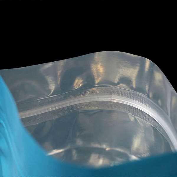 Aluminium Foil Ziplock Bags 100 Pcs Black Matte Stand Up Pouch with Window Resealable Closure