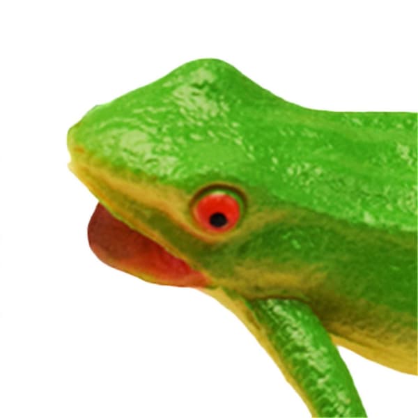 Realistic Frog with Lifelike Croak, Squeeze, Water Spray, Interactive, Vivid, Fun, Simulation Frog, Animal Model, Green