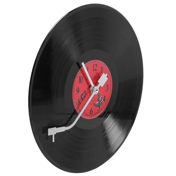 European Retro Ultra-Quiet Clock Vinyl Record Personalized Wall Clock Cafe Bar Decorative Wall Clock