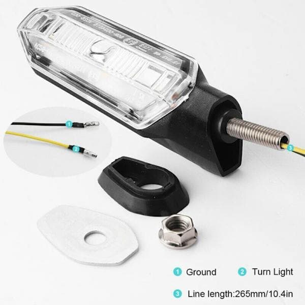 4 stk. Universelle LED-motorcykelblinklys 12V IP67