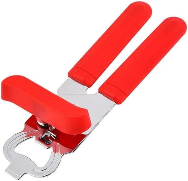 Multifunctional Can and Bottle Opener - With Sharp Stainless Steel Cutting Wheel - Ergonomic Soft Handle - 1 pc