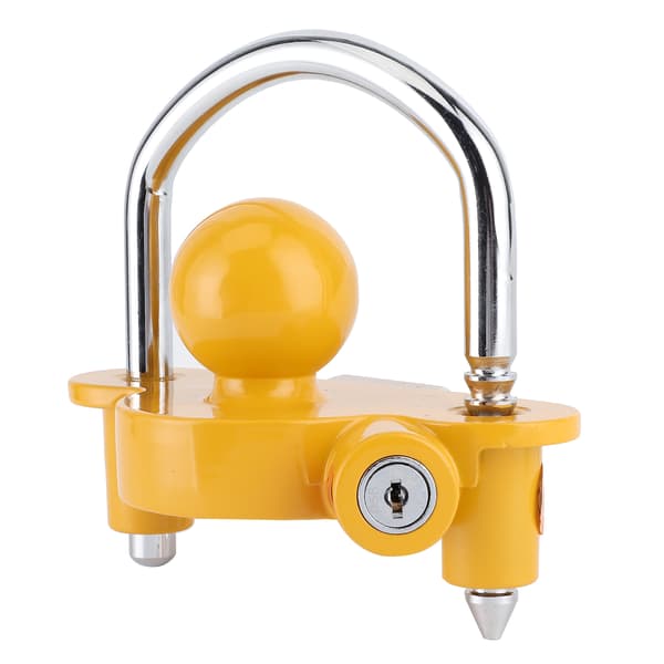 Adjustable Height Universal Trailer Hitch Lock - Anti-Theft Locking with 2 Keys