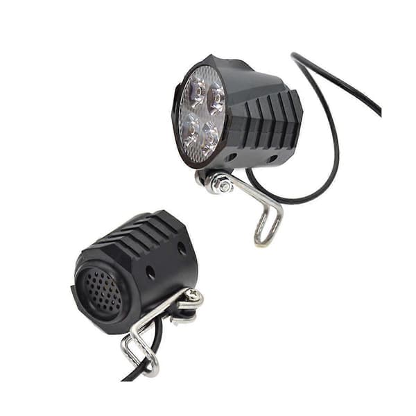 Elsykkel frontlys og baklys sett 24V-48V med horn og bremselys