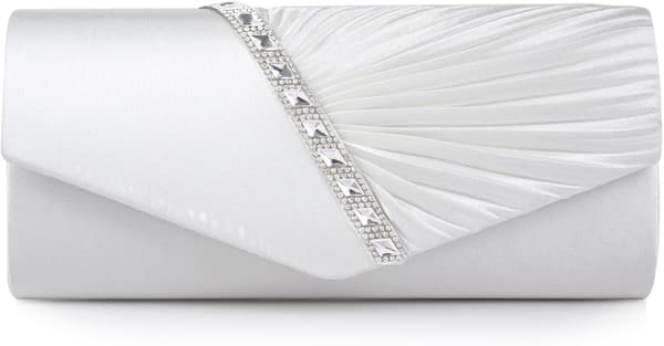 27cm×5cm×11cm - Hvit Aftenveske Damehåndveske