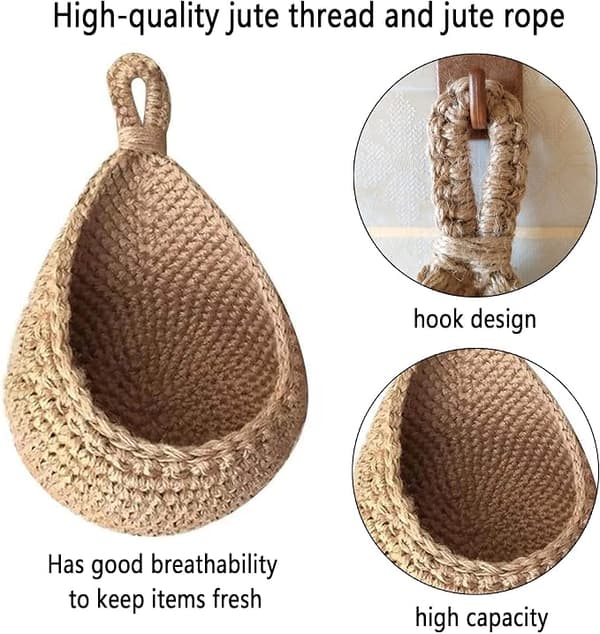 1 vävd hängande fruktkorg