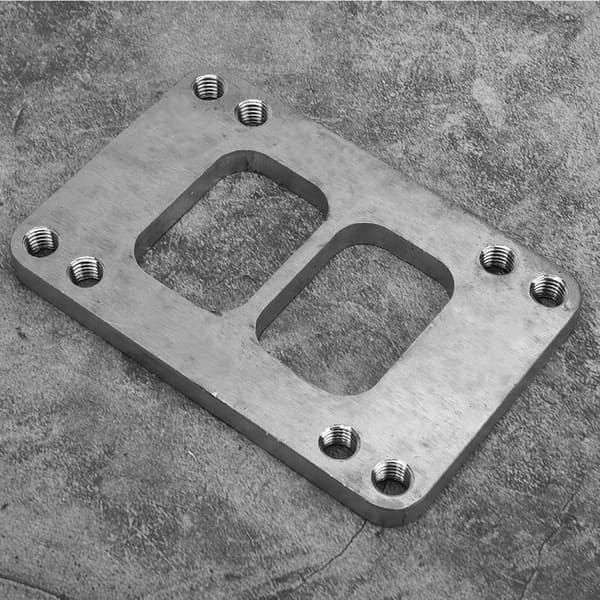 Rustfrit Stål Turbo Manifold Flange Adapter T6 til T4 Split Udstødning 8 Huller