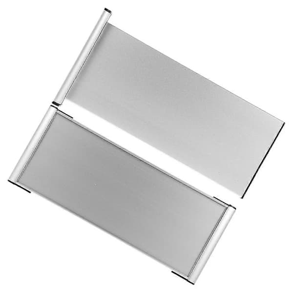 Namnskyltshållare Väggmontering Kontorsdörrskylt Silver 12x28 Dubbelsidig 2st