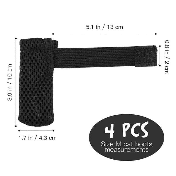 Flylow Kattvantar 4 st Anti-Rep Kattskor Duschvantar Svart Polyester