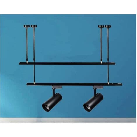 Justerbar stang til elektriske spotlights, 20-100 cm, sort, metal