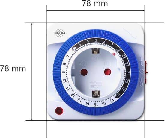 ELRO TI1000 Mekanisk Plug-in Timer, 4-pack, 24-timmars urtavla, 15-minutersintervall, 3600W, Inomhusbruk