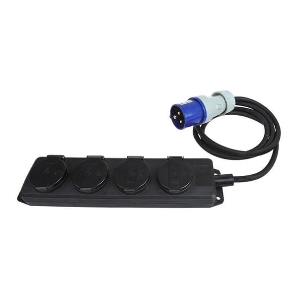 CEE 4-vägs Schuko-uttag 16A IP44 1,5 m H07RN-F 3G1.5mm²