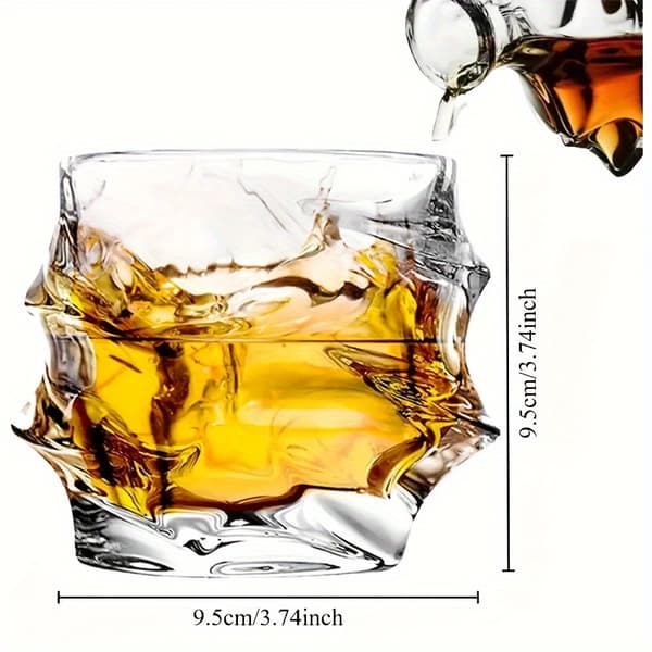4 st lyxiga whiskeyglas, glas, transparenta, endast handdisk Transparent 4