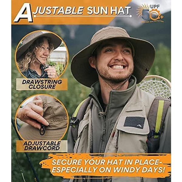 TG Khaki Safarihatt med solbeskyttelse