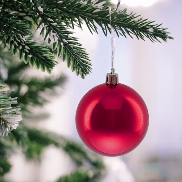 Juletrekulesett, 50 stykker med bånd